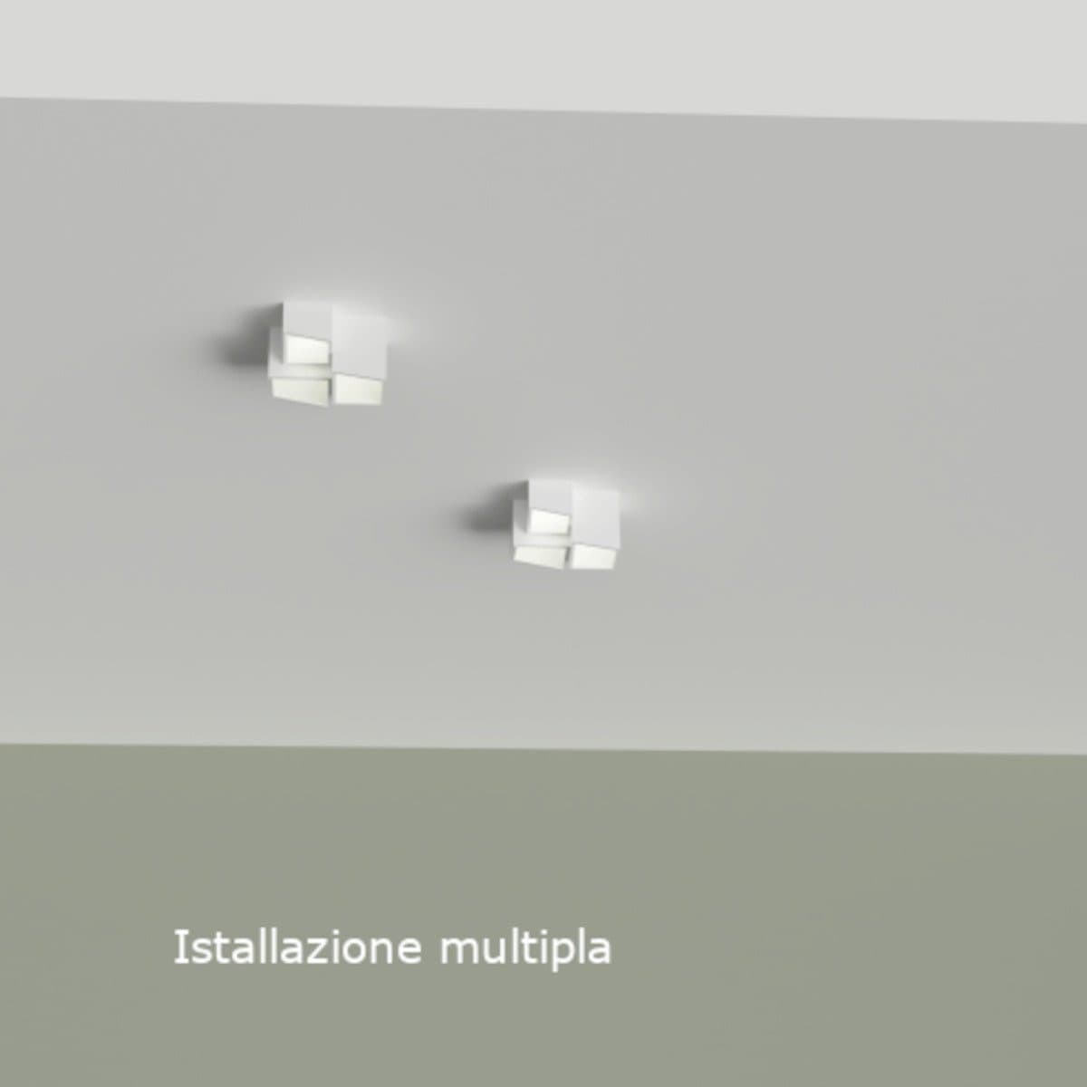 Plafoniera gesso Lampadari Bartalini ILISRAM 3 PLAP5 GX53 LED verniciabile - 4