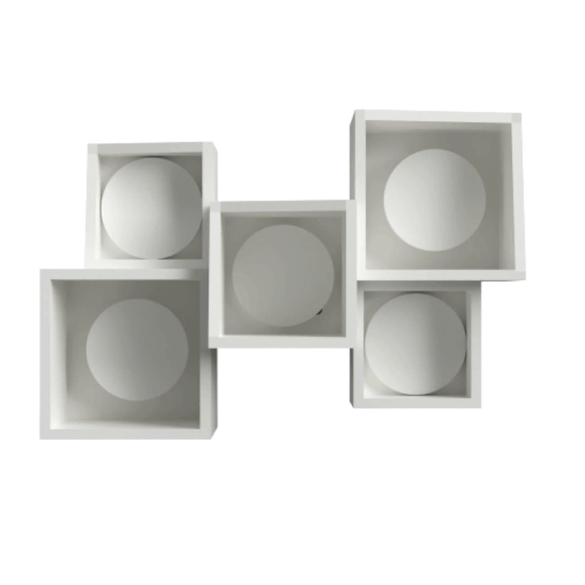 Plafoniera gesso Lampadari Bartalini ILISRAM 5 PLAP6 GX53 LED verniciabile - 3