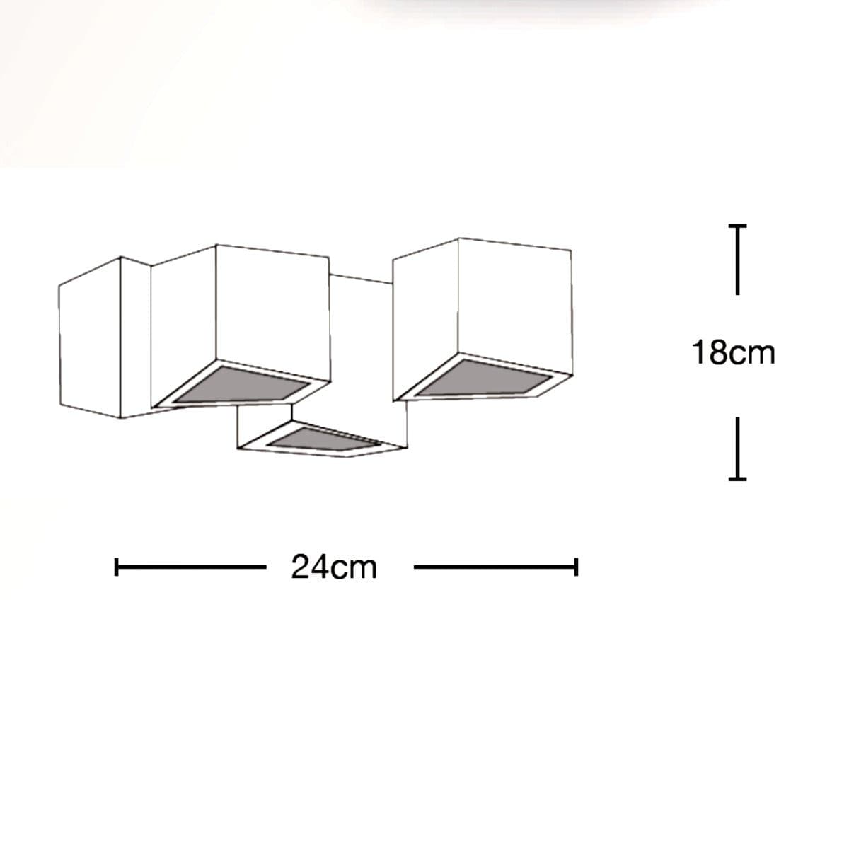 Plafoniera gesso Lampadari Bartalini ILISRAM 5 PLAP6 GX53 LED verniciabile - 5
