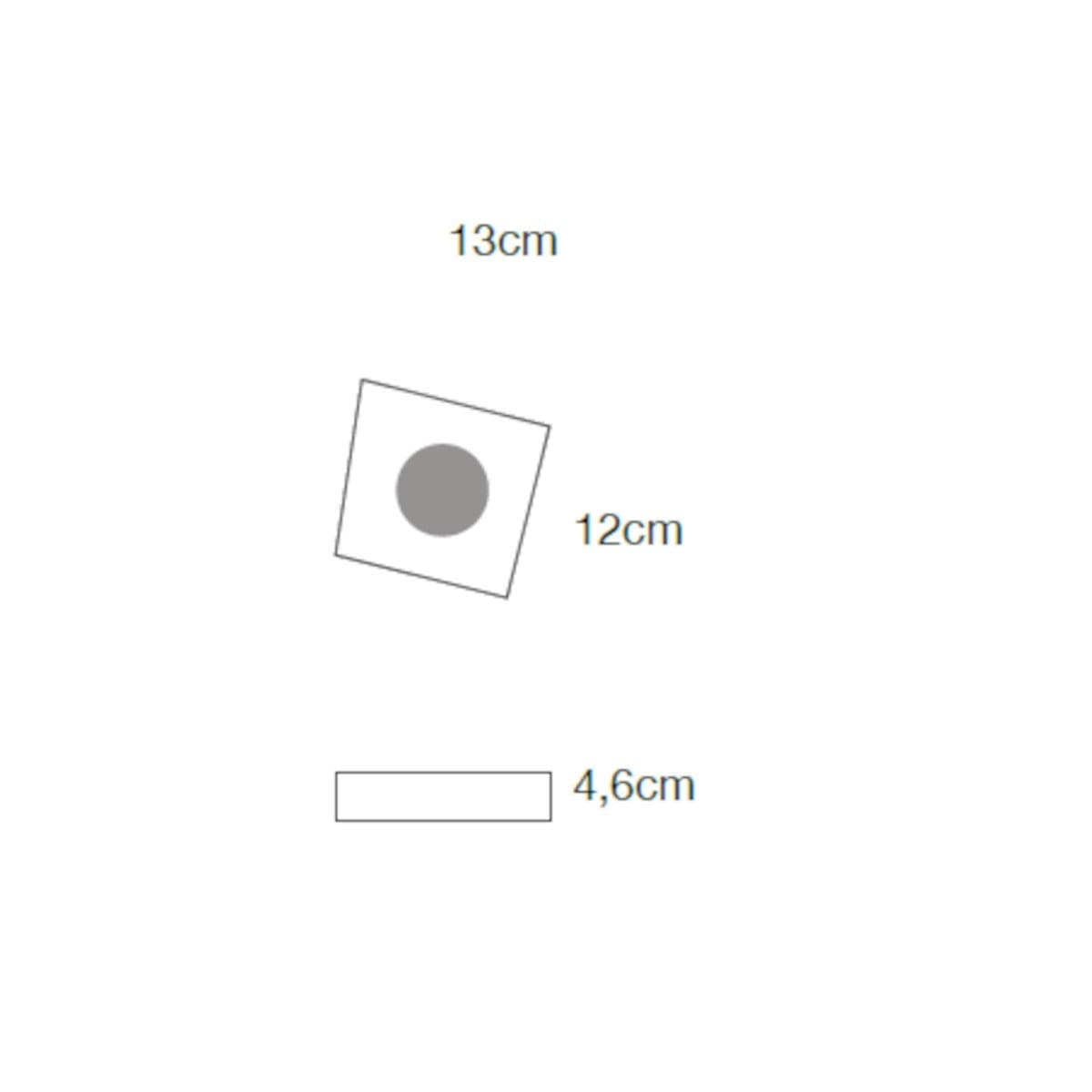 Plafoniera gesso Lampadari Bartalini GNIKCOLB 1 PLAP12 GX53 LED verniciabile - 2
