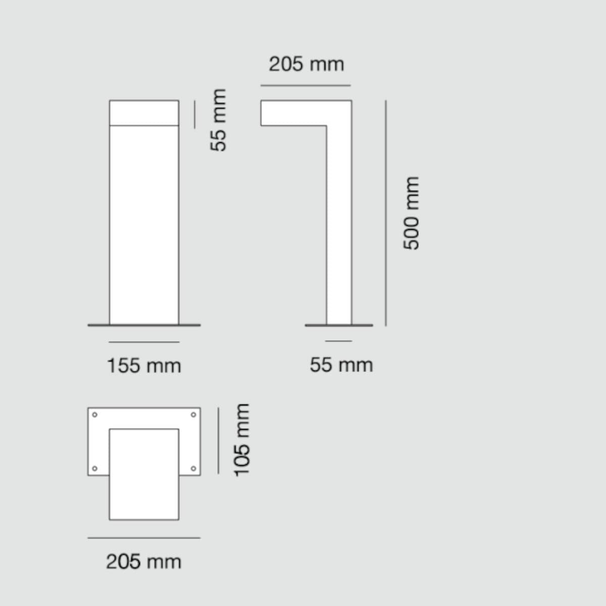 Lampioncino moderno Belfiore 9010 ELLE SMALL 1093B IP65 LED betaly - 11