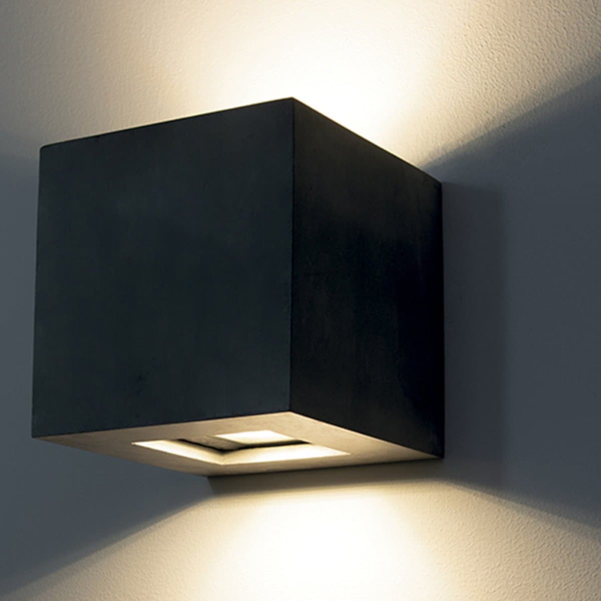Applique esterno moderno Belfiore 9010 SCUBO 1092 396 30226 LED betaly cubo biemissione - 2