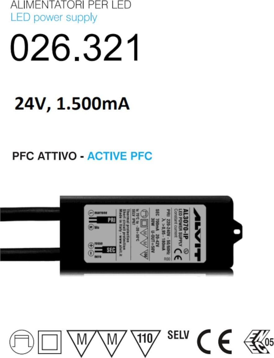 Alimentatore Belfiore 9010 PRIA BRTENTA 026.321 ON/OFF 36W IP67 - 2