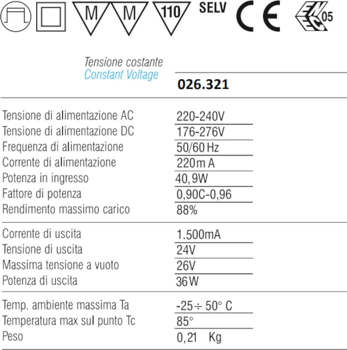 Alimentatore Belfiore 9010 PRIA BRTENTA 026.321 ON/OFF 36W IP67 - 3