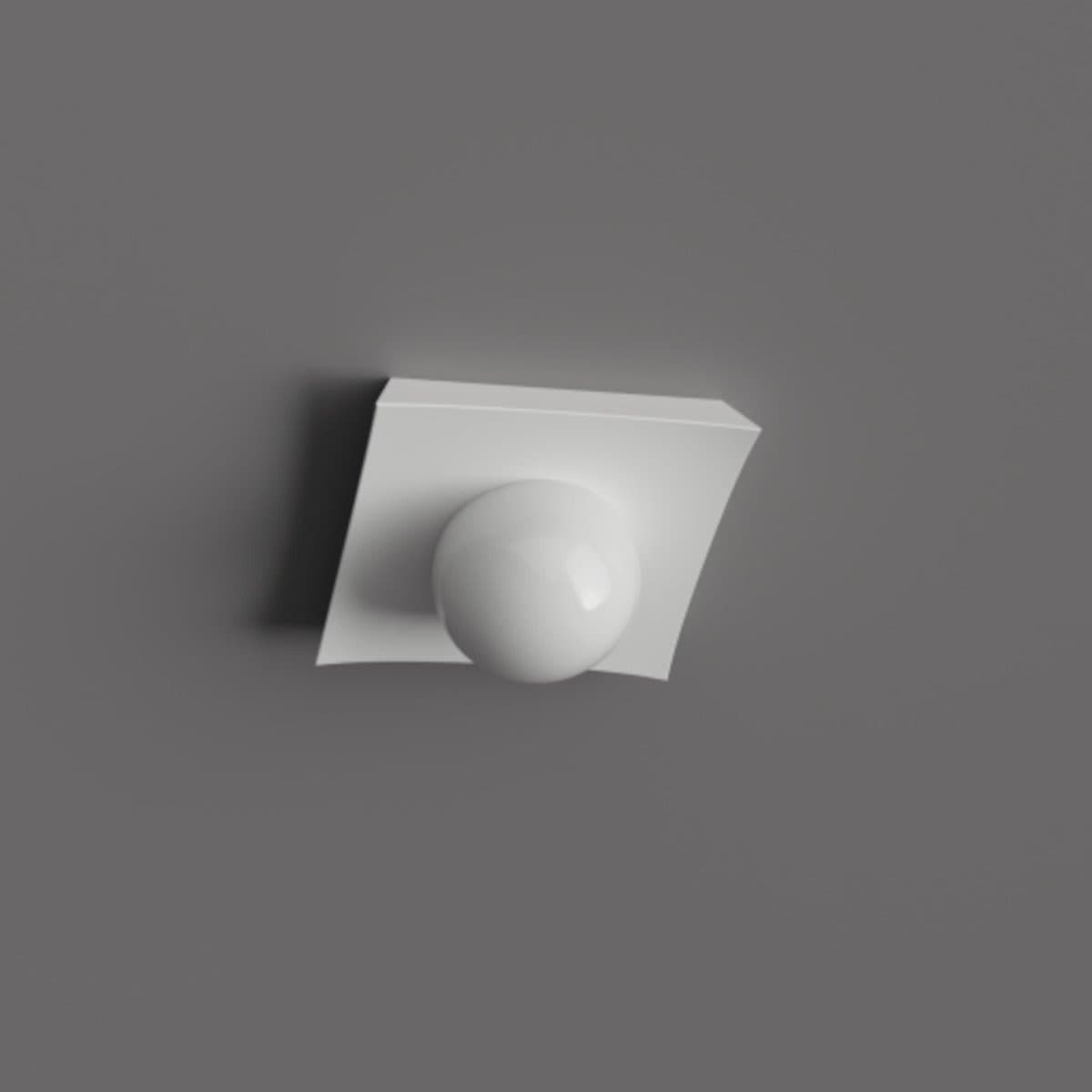 Plafoniera gesso Lampadari Bartalini AREFS 1 GX53 LED vetro verniciabile - 3