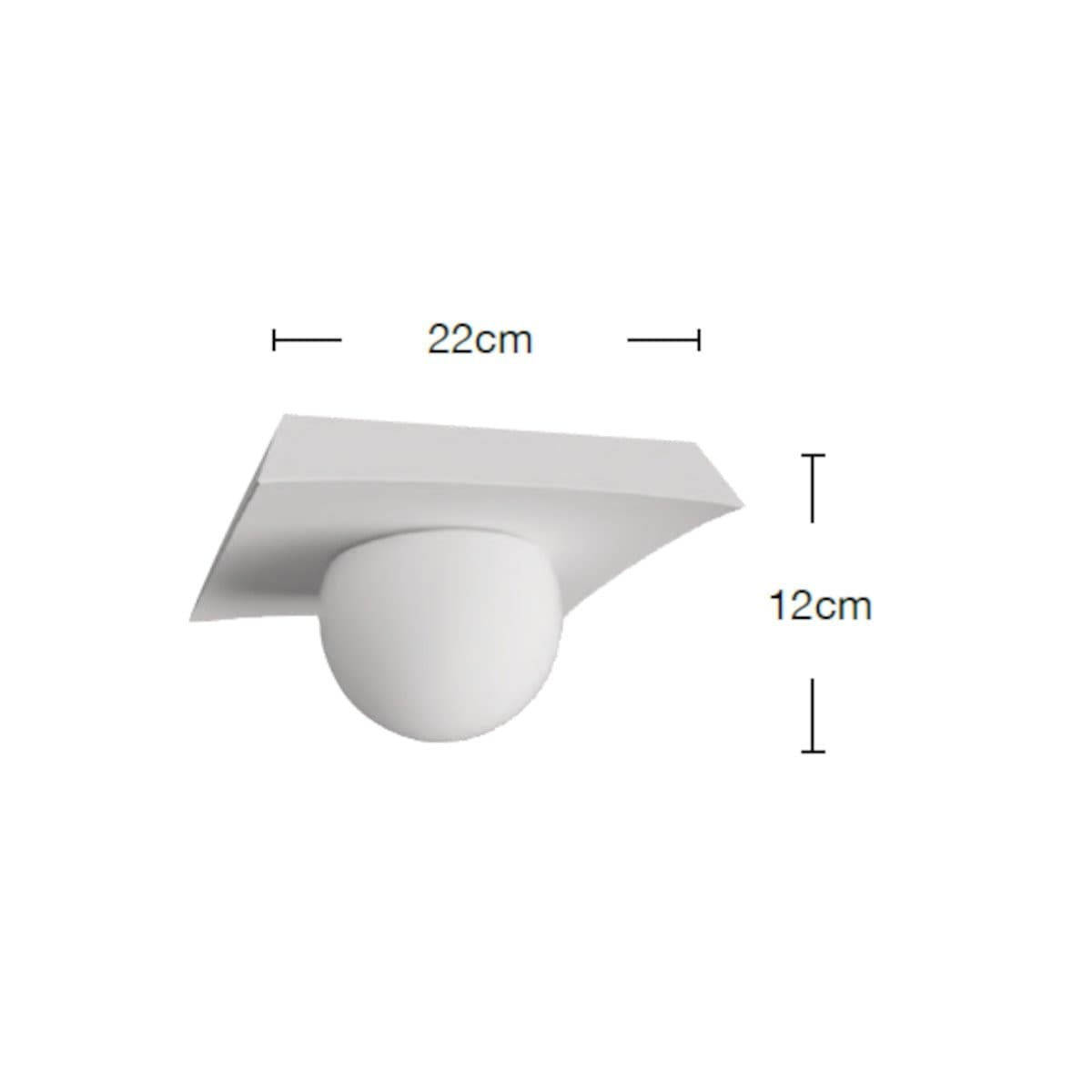Plafoniera gesso Lampadari Bartalini AREFS 1 GX53 LED vetro verniciabile - 5