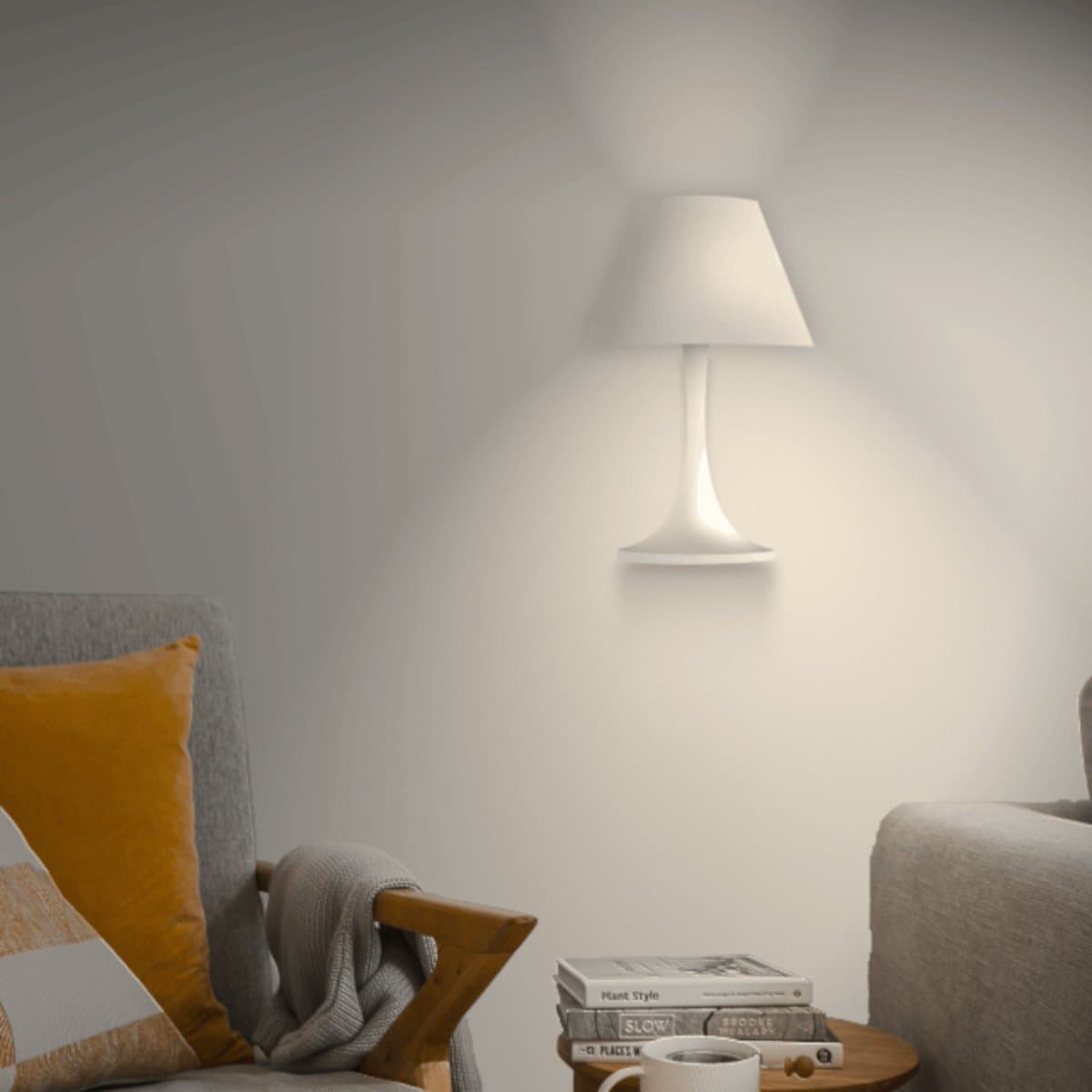 Applique gesso Lampadari Bartalini ETSEIV AP1 G9 LED biemissione verniciabile - 3