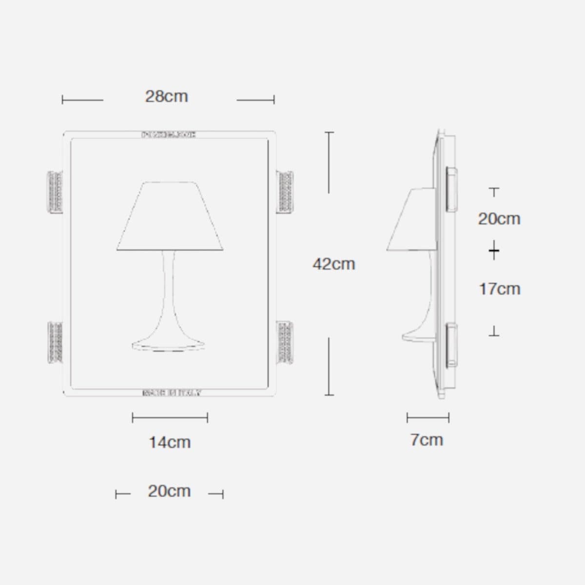 Applique gesso Lampadari Bartalini OTNAVEL AP6 G9 LED biemissione verniciabile - 7