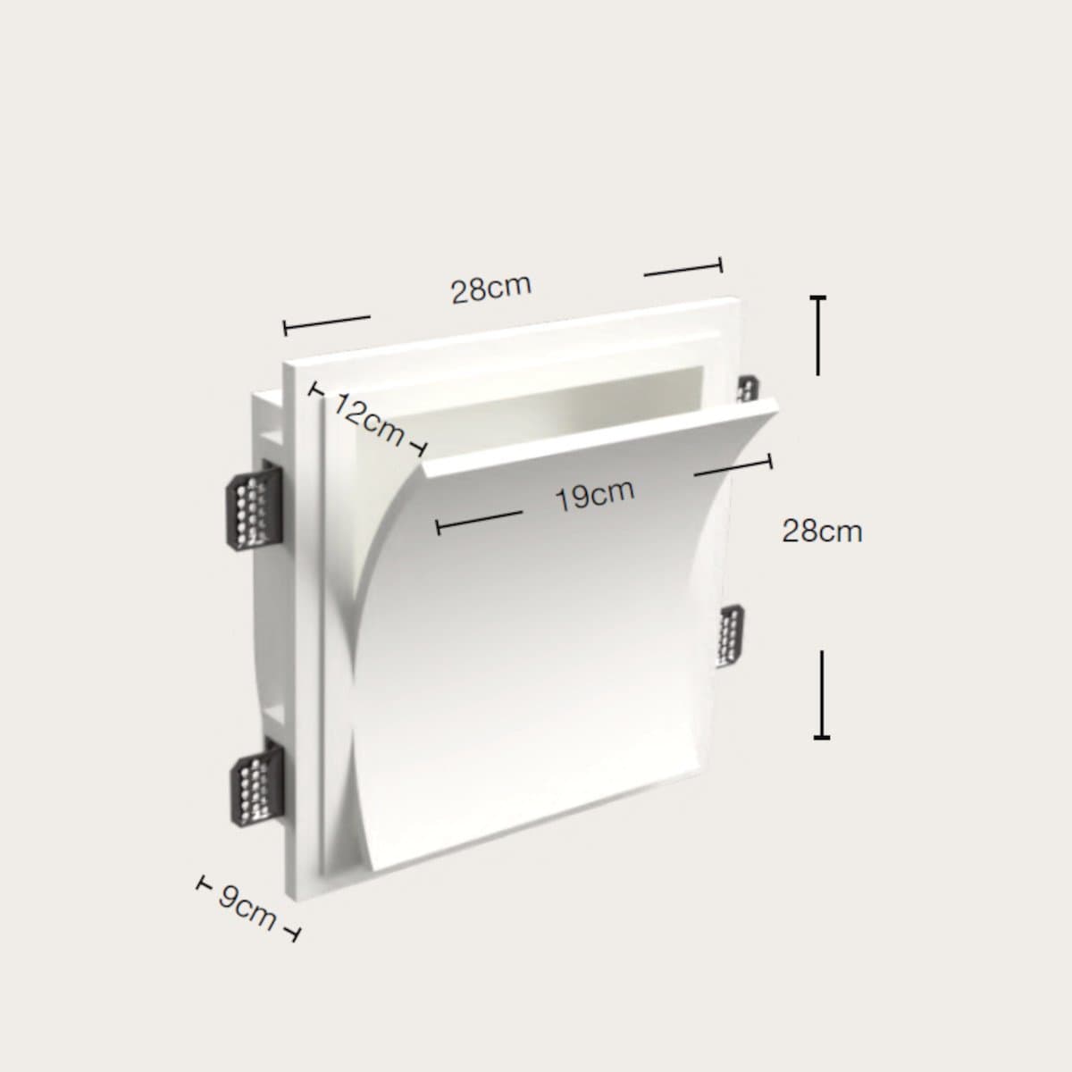Applique gesso Lampadari Bartalini ABLE 155 R7s LED biemissione verniciabile - 4