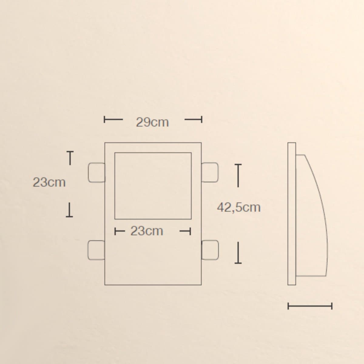 Applique gesso Lampadari Bartalini ATINNAS 057 LED monoemissione verniciabile - 5