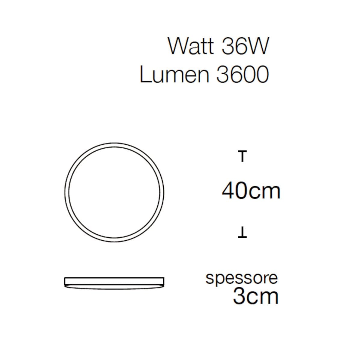 Plafoniera moderna Lampadari Bartalini SUNARU 40N LED IP44 alluminio - 3