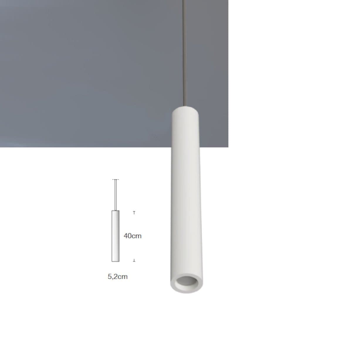 Sospensione gesso Lampadari Bartalini NMULOC GU10 LED verniciabile - 3