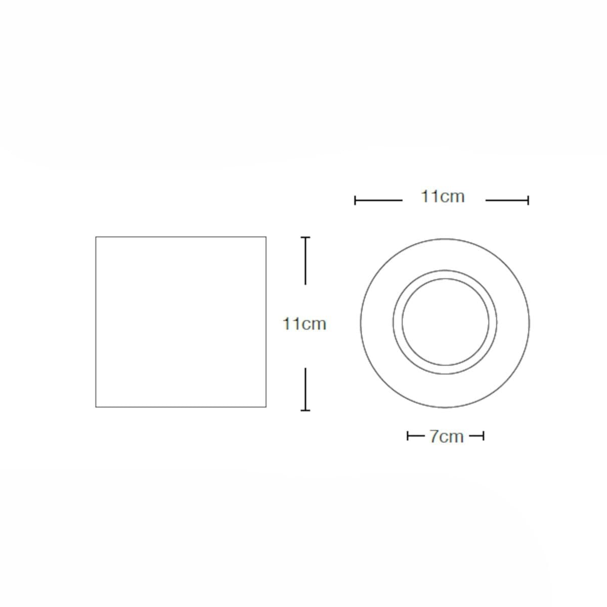 Plafoniera gesso Lampadari Bartalini PALP T100 GU10 LED verniciabile - 2