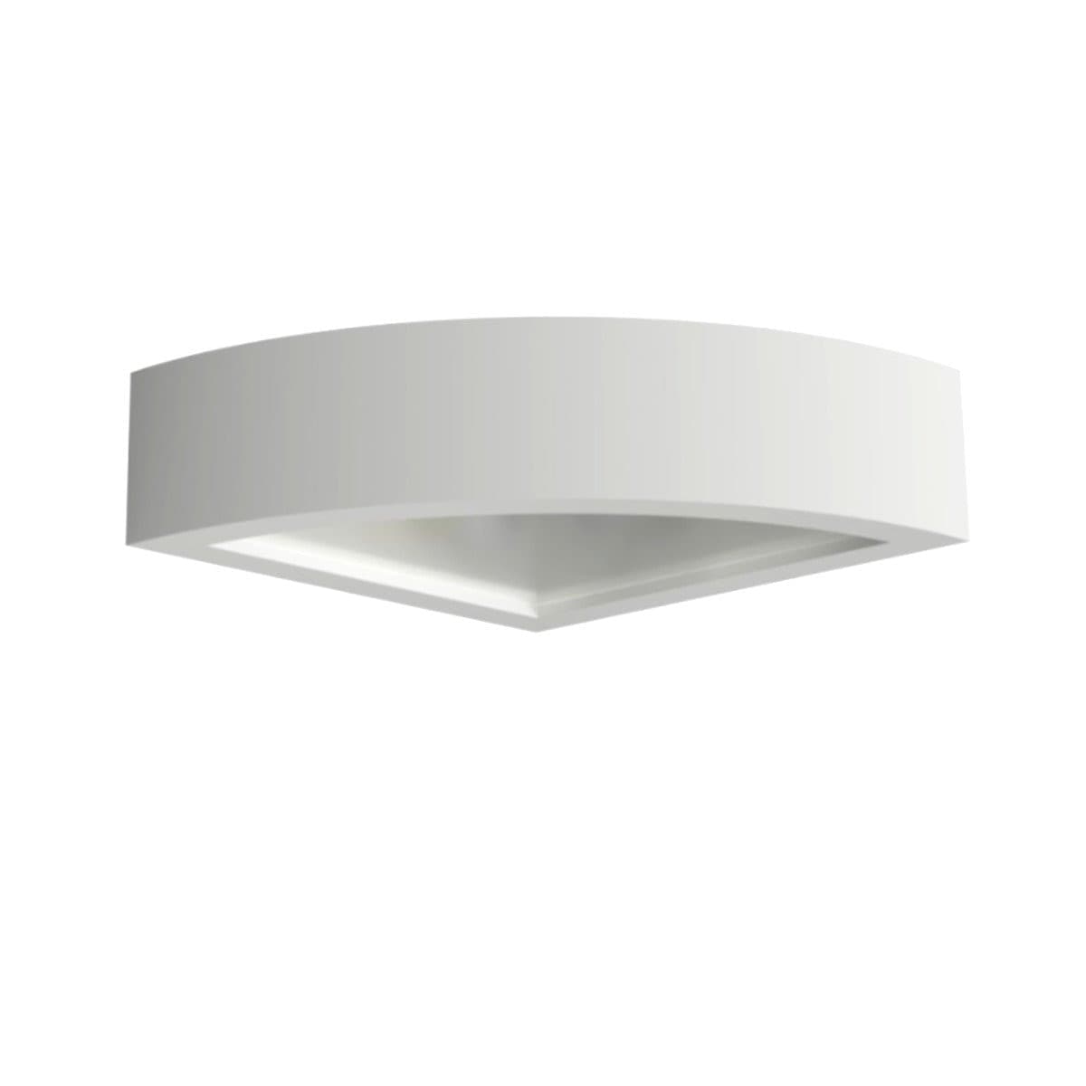 Applique angolare Lampadari Bartalini RENROC S G9 LED gesso verniciabile vetro