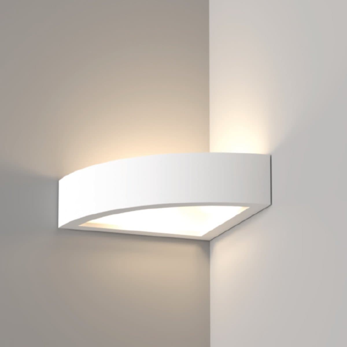 Applique angolare Lampadari Bartalini RENROC S G9 LED gesso verniciabile vetro - 3