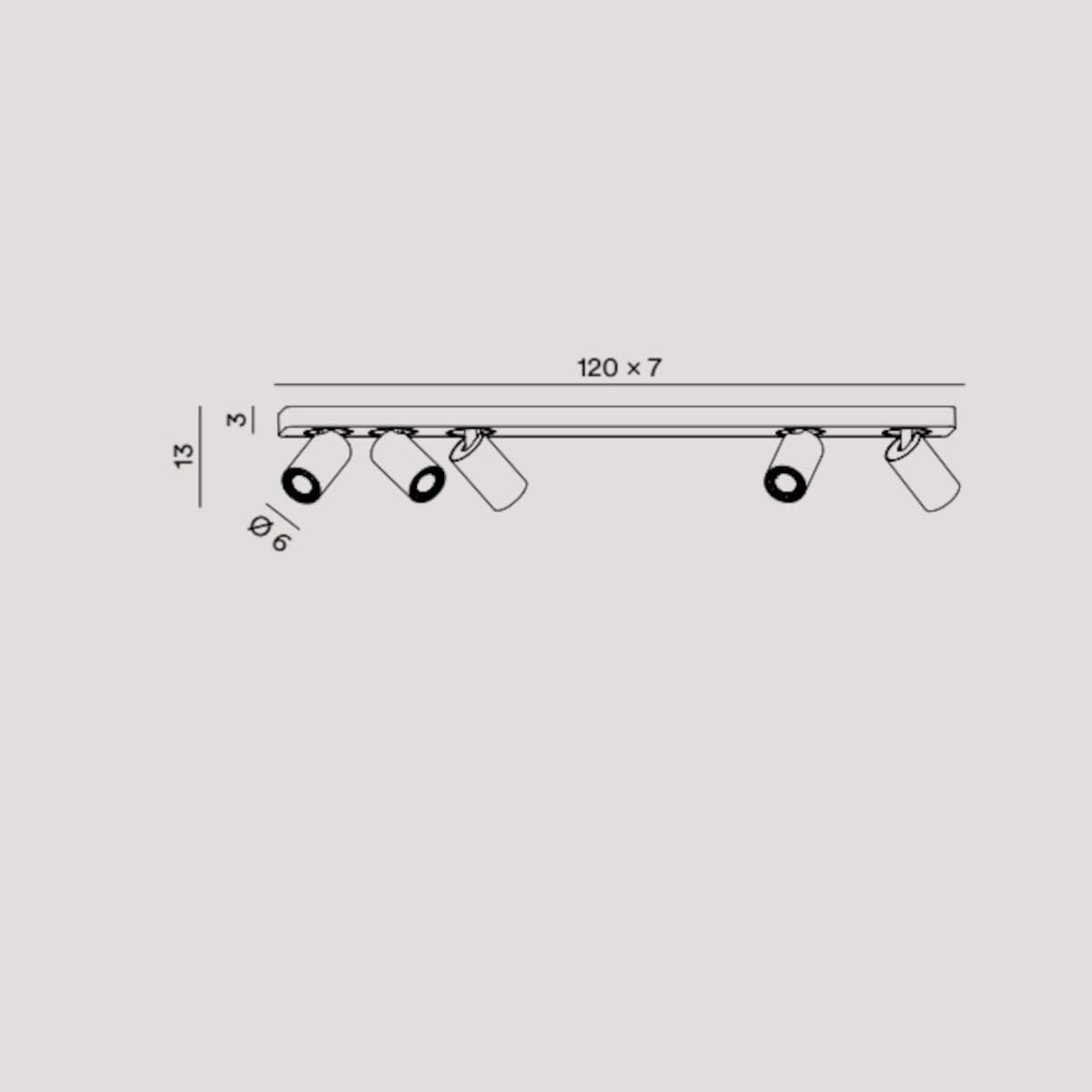 Plafoniera moderna Perenz illumina ODDY 8177 B GU10 LED orientabile - 3