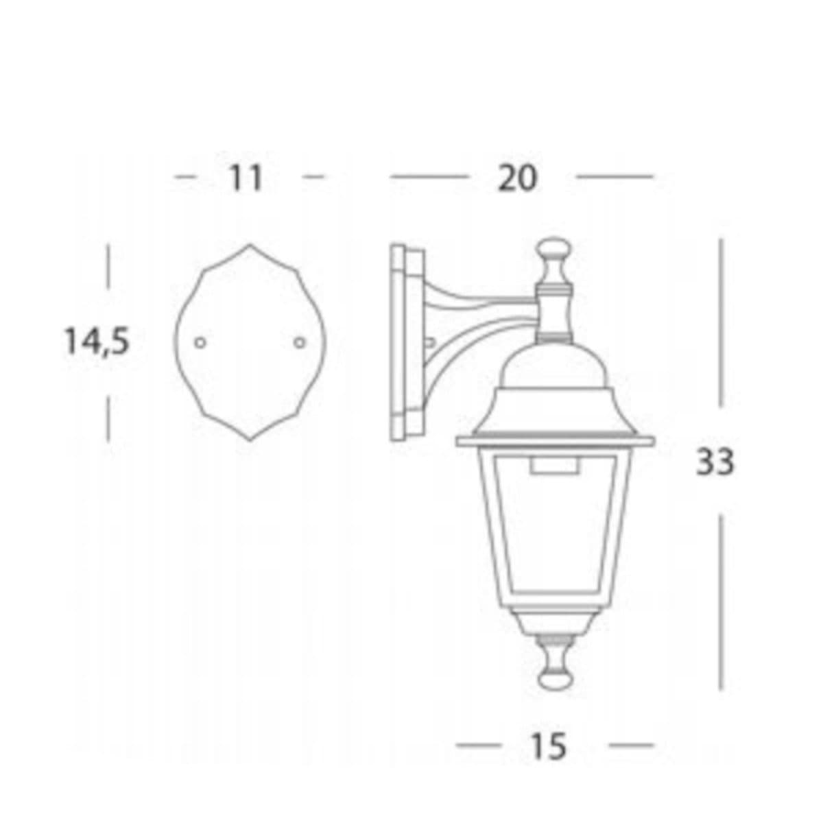 Applique classico Sovil NANO 160 06 E27 LED alluminio vetro - 3