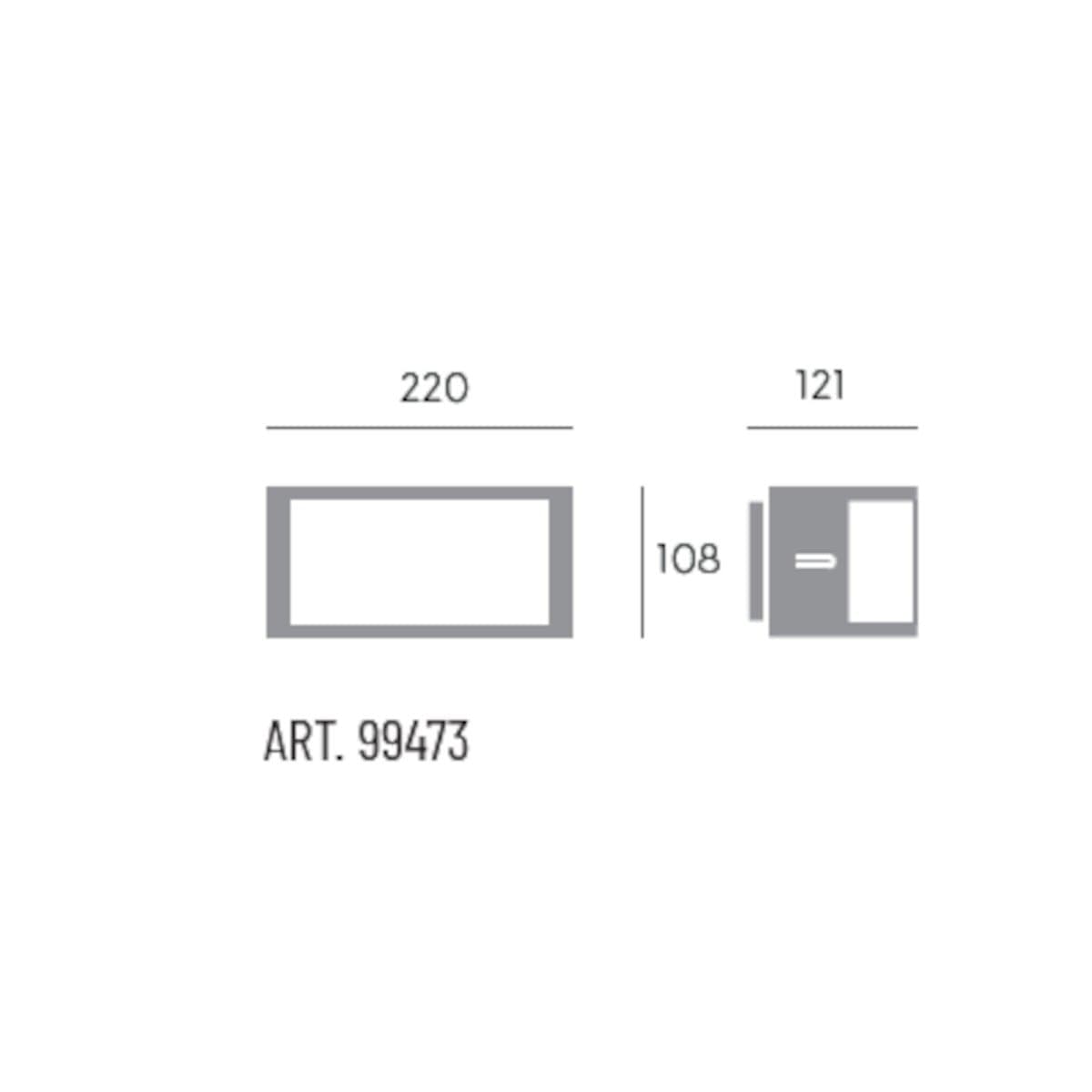 Applique moderno Sovil PETIT 99473 16 LED IP65 alluminio - 3