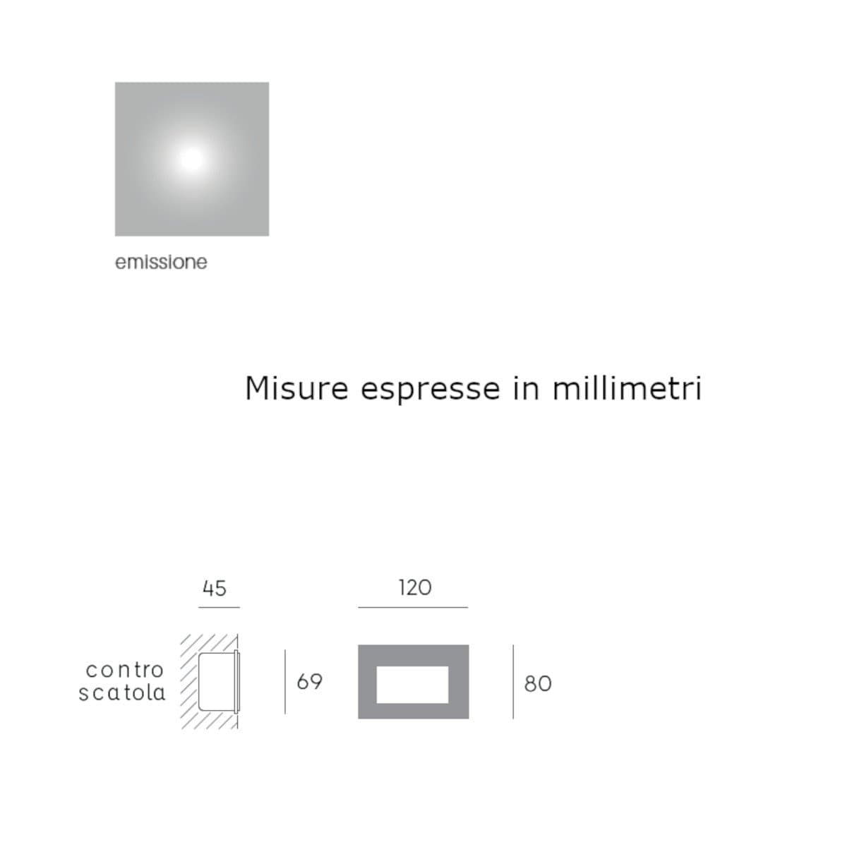 Segnapasso moderno Sovil SPINA 98190 LED 3000K IP65 alluminio 503 - 5