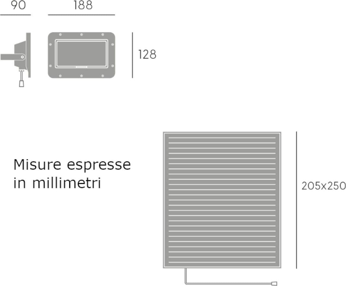 Proiettore solare Sovil SLIM 98774 16 LED IP66 batteria alluminio - 4