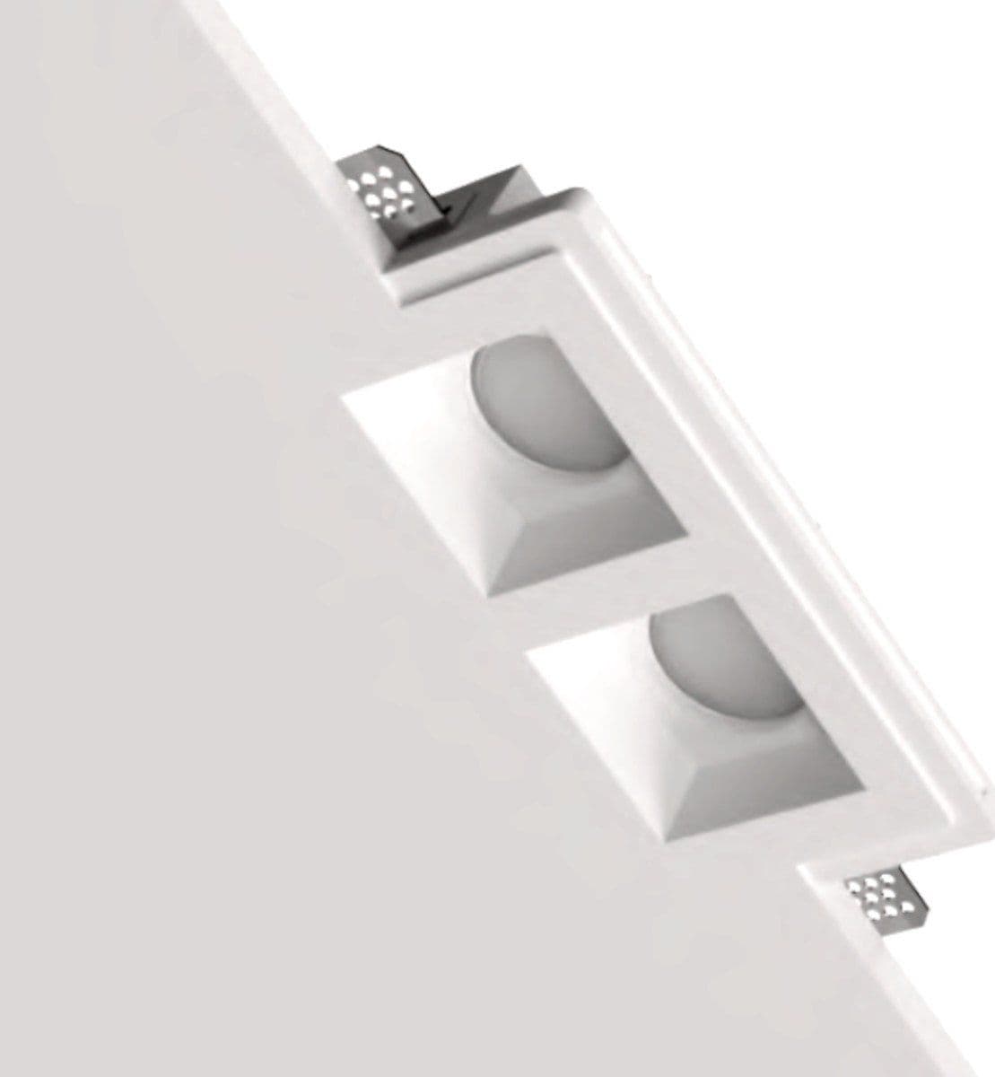 Faretto incasso gesso Lampadari Bartalini ORDAUQ D 085D GU10 LED scomparsa - 2