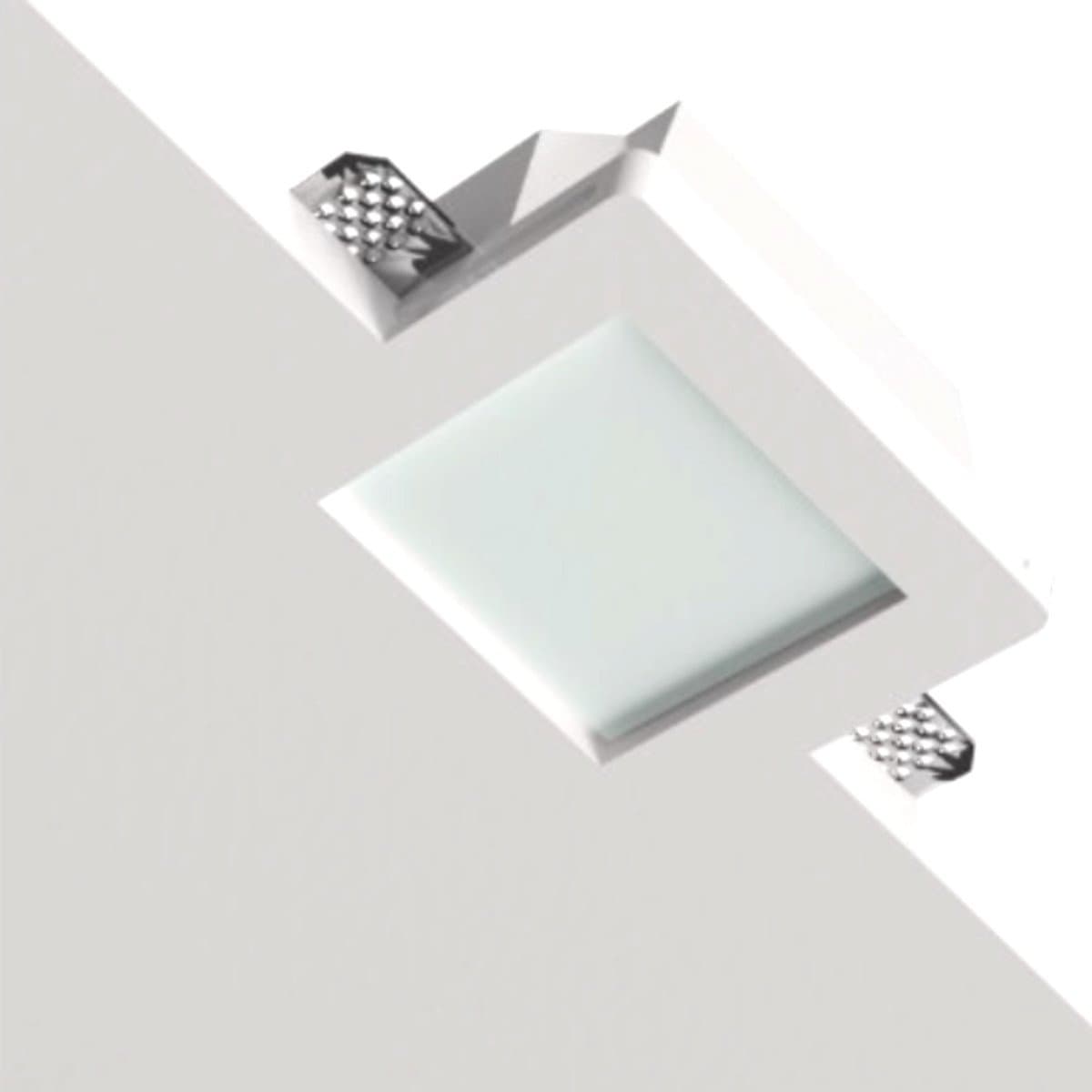Faretto incasso Lampadari Bartalini EGNEHENOTS 080 GU10 LED vetro gesso verniciabile - 3