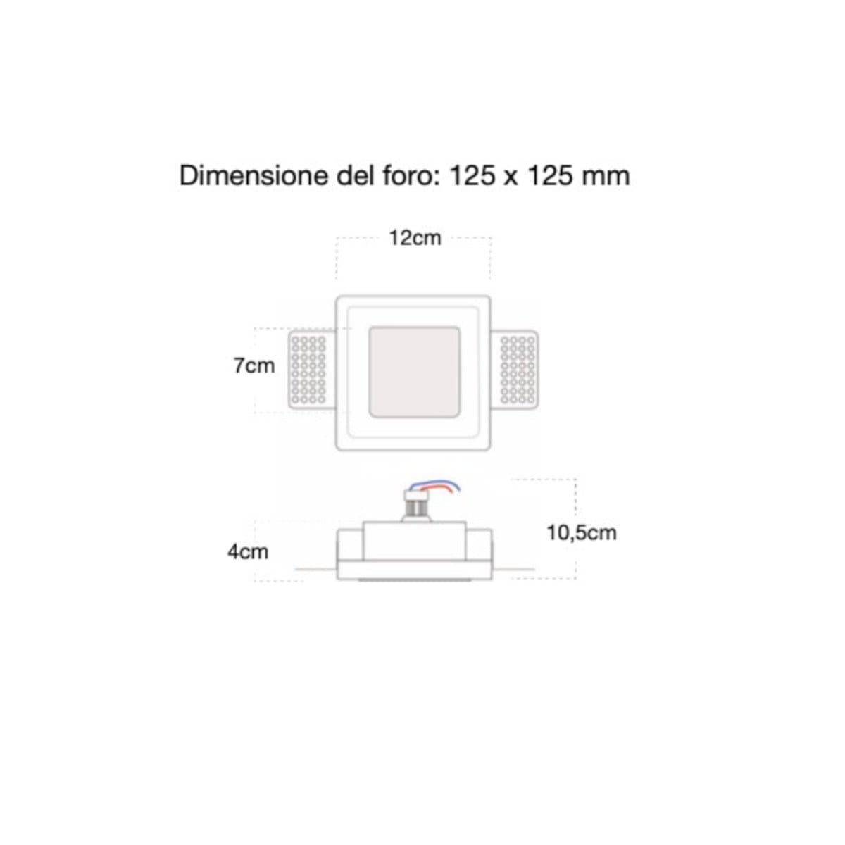 Faretto incasso Lampadari Bartalini EGNEHENOTS 080 GU10 LED vetro gesso verniciabile - 5