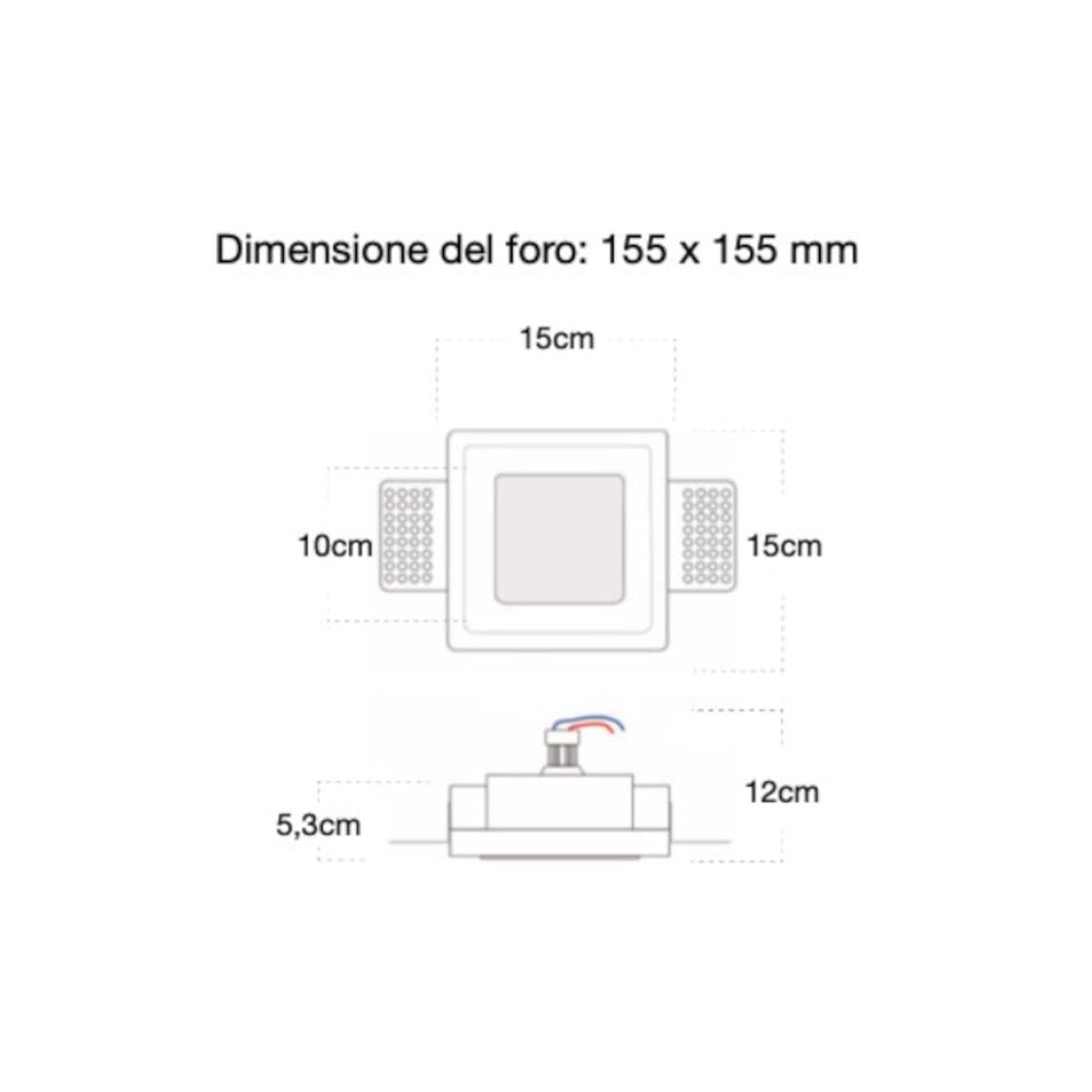 Faretto incasso Lampadari Bartalini IRTELLEV 090 GU10 LED gesso verniciabile - 5