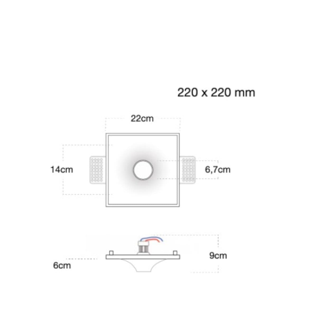 OUTLET Faretto incasso Lampadari Bartalini SIRAP 387 GU10 LED gesso verniciabile - 5