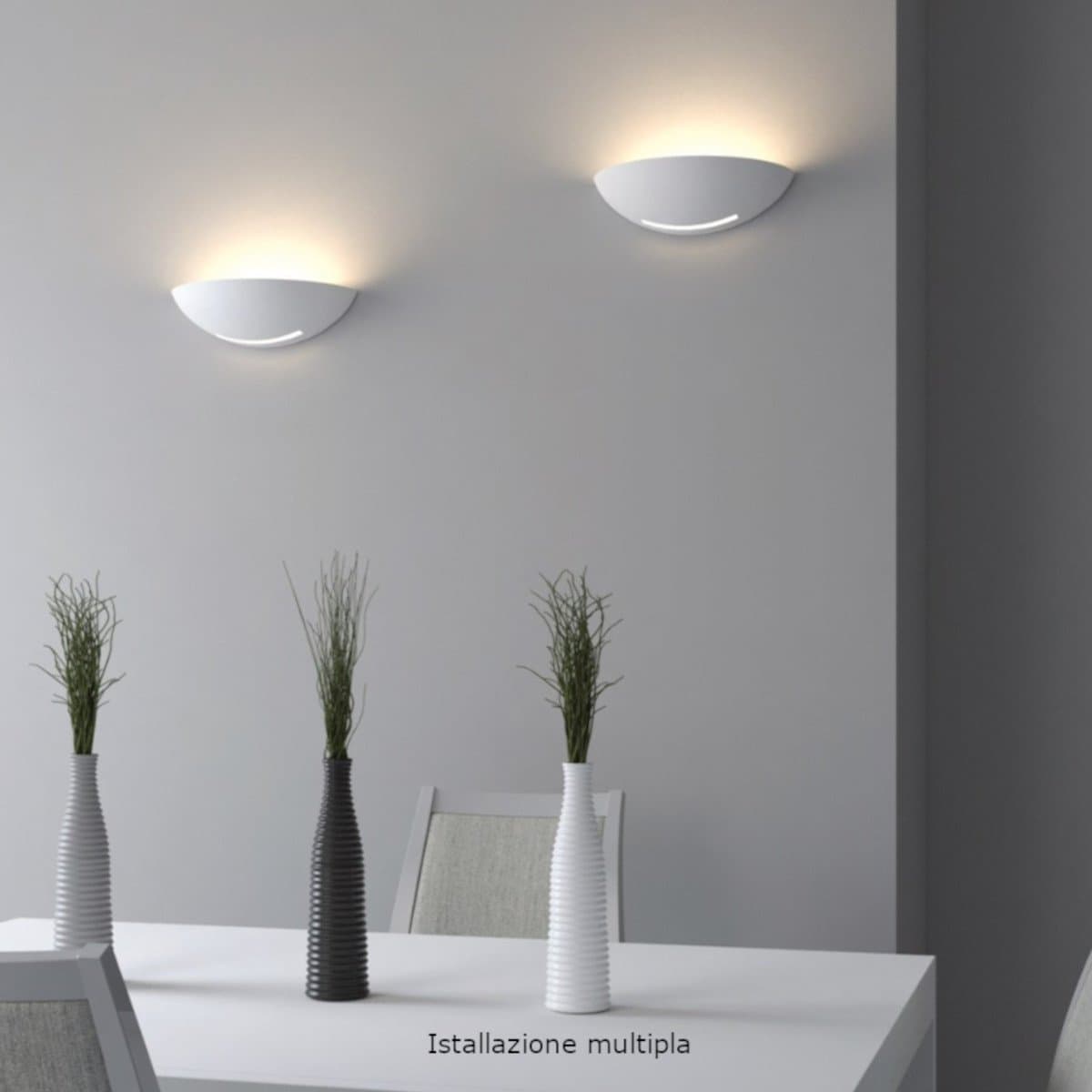 Applique gesso Lampadari Bartalini ACNOC R7s 118 LED verniciabile moderno monoemissione - 2