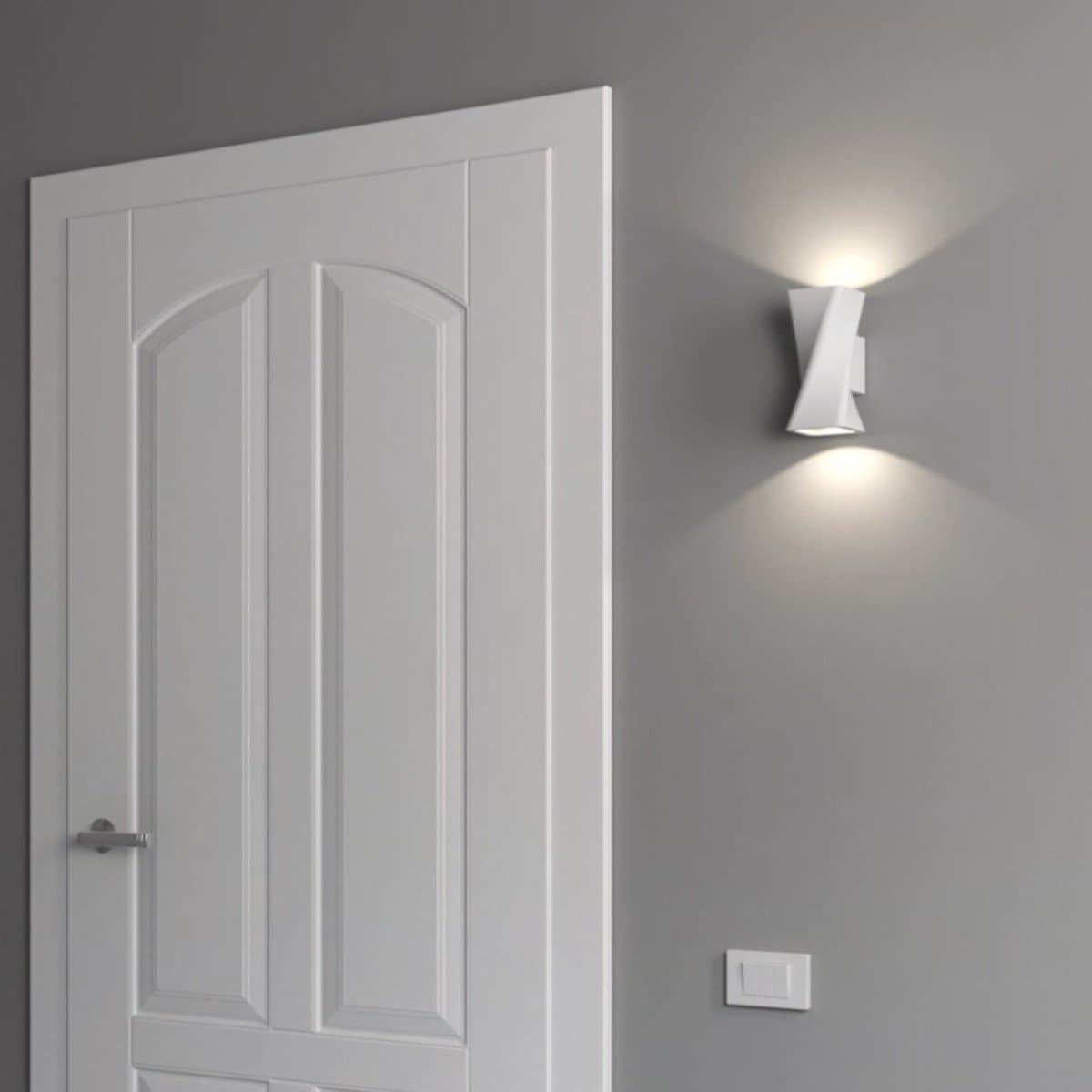 Applique gesso Lampadari Bartalini IDUCILIF GU10 LED verniciabile moderno biemissione - 3