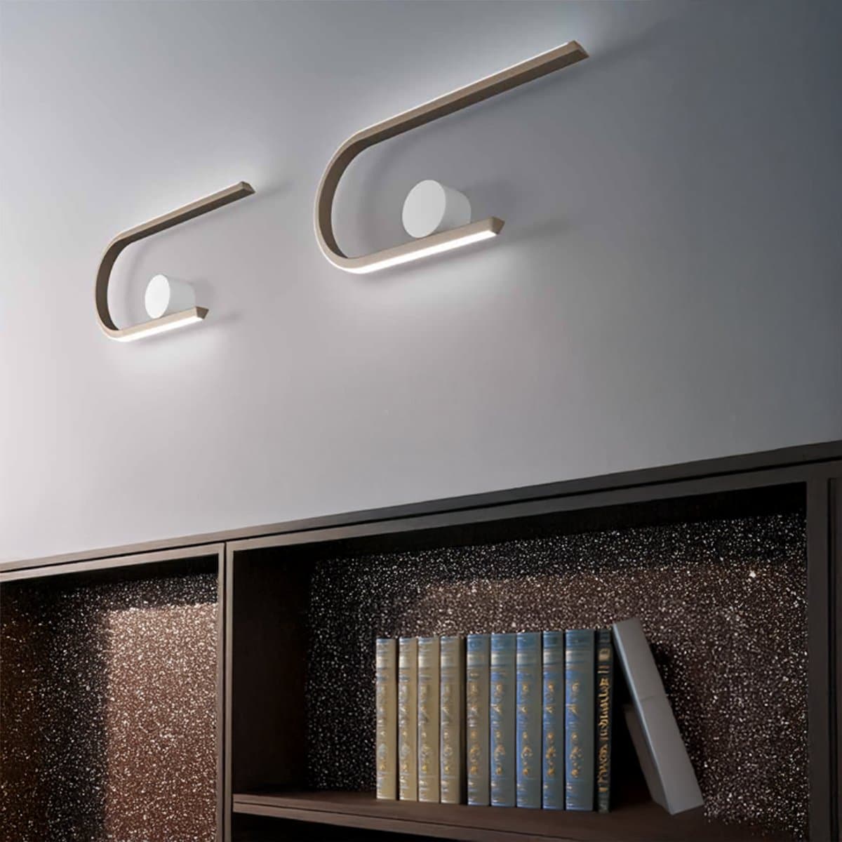 Applique led Fratelli Braga GLIFO 2168 AS 21-10 1350LM grigio tortora - 2