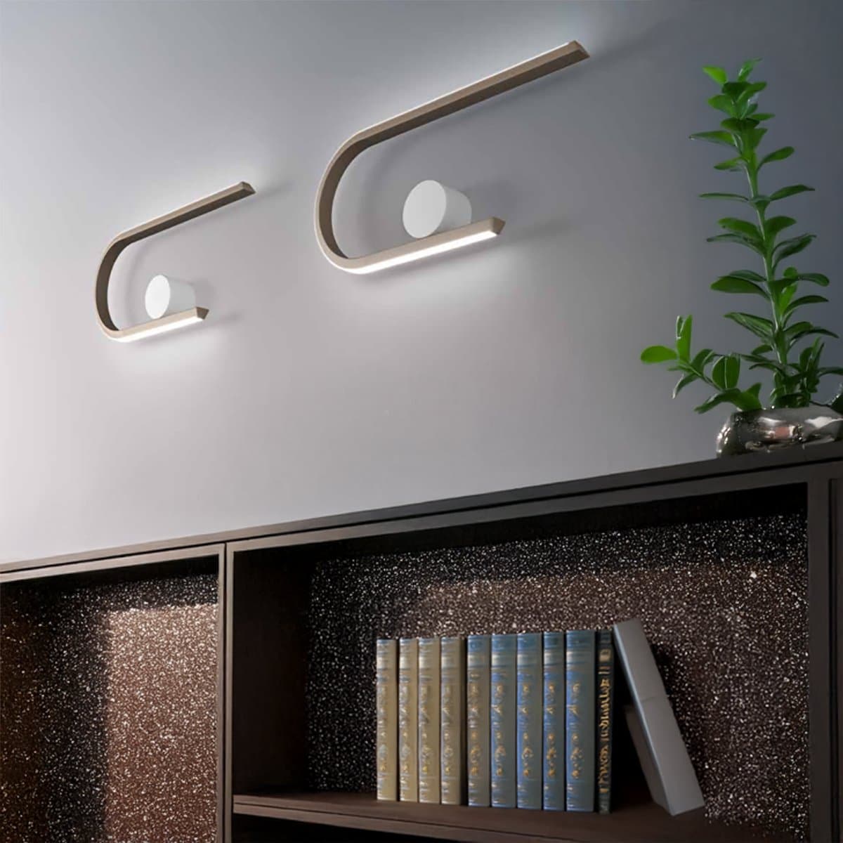 Applique led Fratelli Braga GLIFO 2168 AD 21-10 1350LM grigio tortora - 2