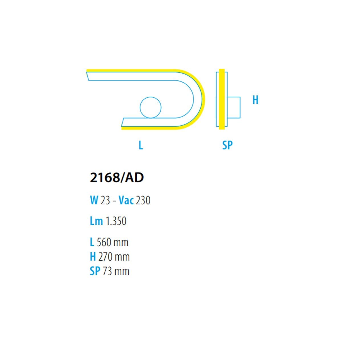 Applique led Fratelli Braga GLIFO 2168 AD 21-10 1350LM grigio tortora - 5