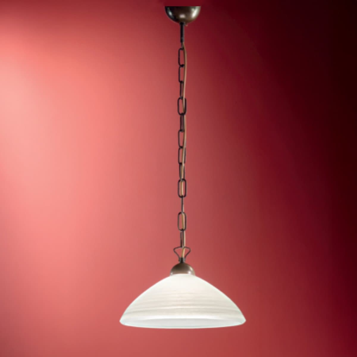 Lampadario classico Due P illuminazione YOKE 2712 S1 E27 LED vetro bianco graffiato - 2