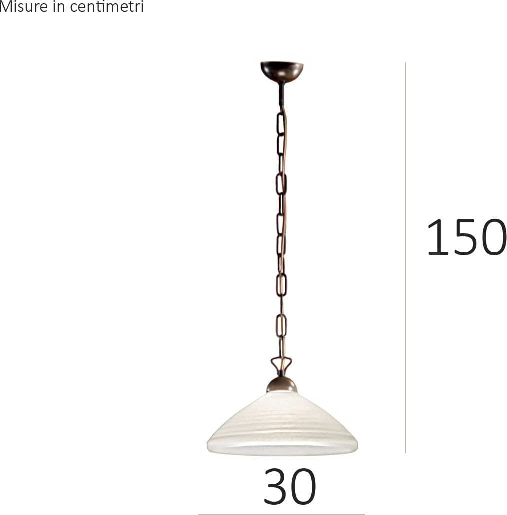 Lampadario classico Due P illuminazione YOKE 2712 S1 E27 LED vetro bianco graffiato - 4
