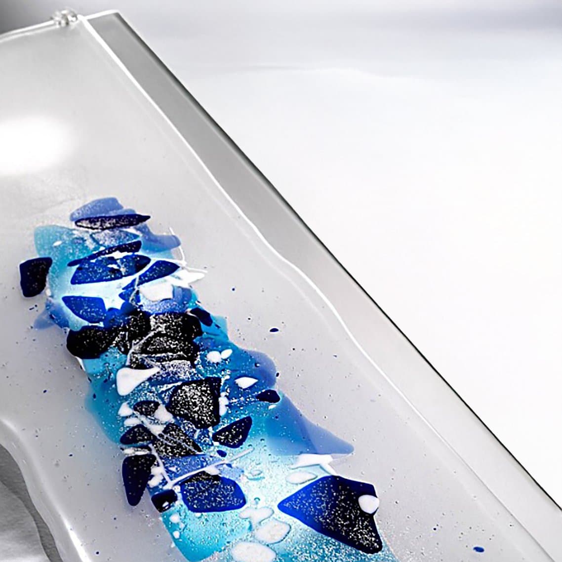Plafoniera vetro colorato Familamp ABSTRACUS 325 AG 60x20 GX53 LED moderna artigianale - 2