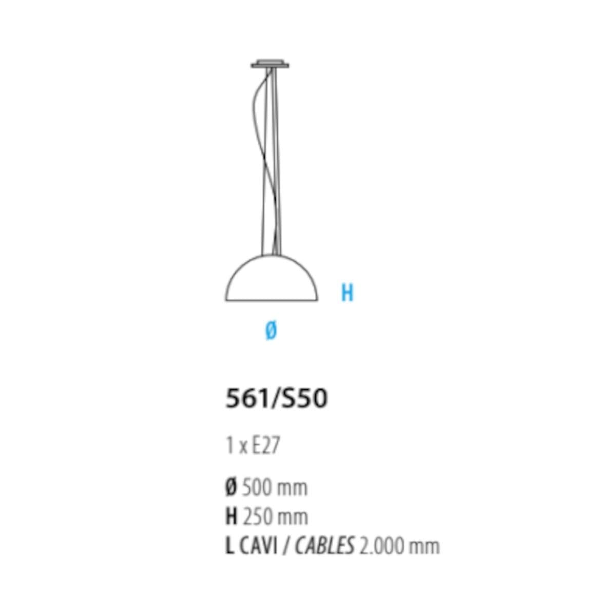 Lampadario moderno Fratelli Braga DUNE 561 S50 E27 LED metallo - 5
