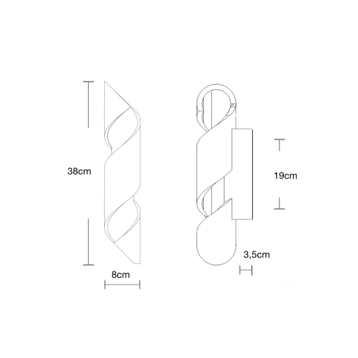 Applique gesso Lampadari Bartalini IDUCILA R7s LED verniciabile moderno - 4