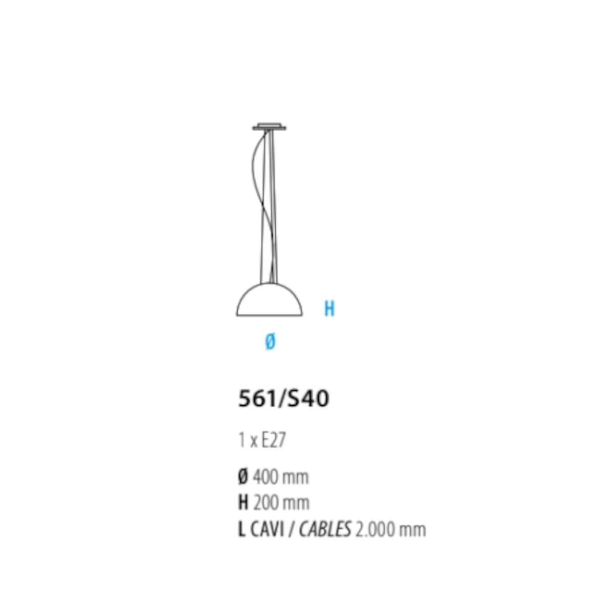 Lampadario moderno Fratelli Braga DUNE 561 S40 E27 LED metallo - 6