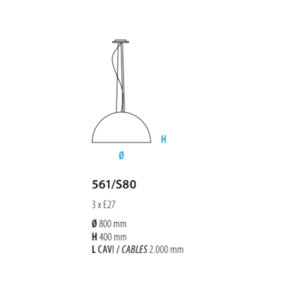 Lampadario moderno Fratelli Braga DUNE 561 S80 E27 LED metallo - 5