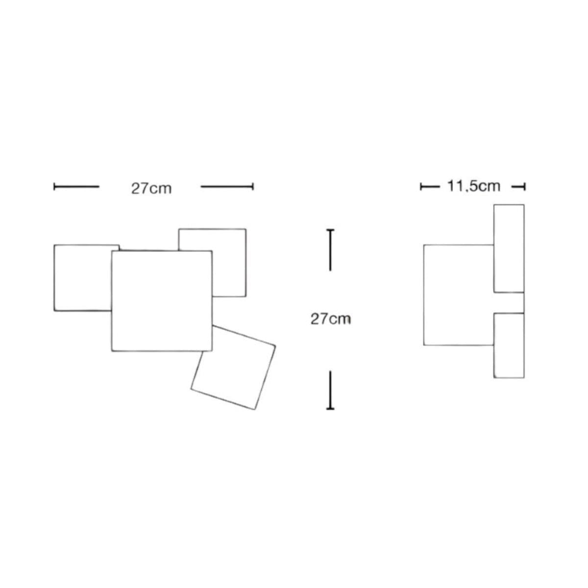 Applique gesso Lampadari Bartalini ISEJ AP16 G9 LED verniciabile Biemissione - 4