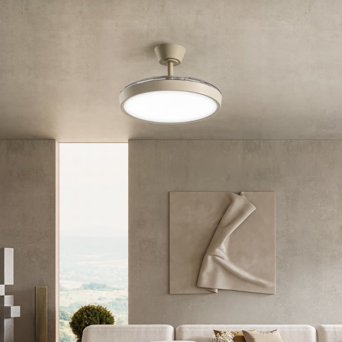 Ventilatore moderno Perenz MYRA 7196 LED dimmerabile metallo acrilico - 2