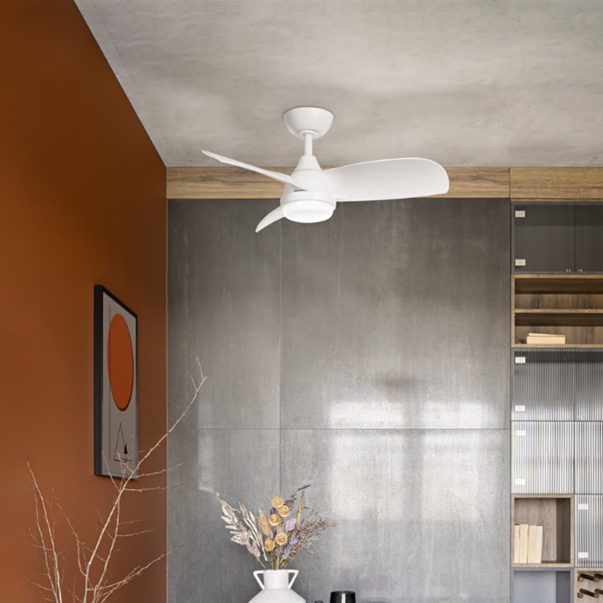 Ventilatore moderno Perenz MILO 7192 B CT LED dimmerabile metallo acrilico - 2