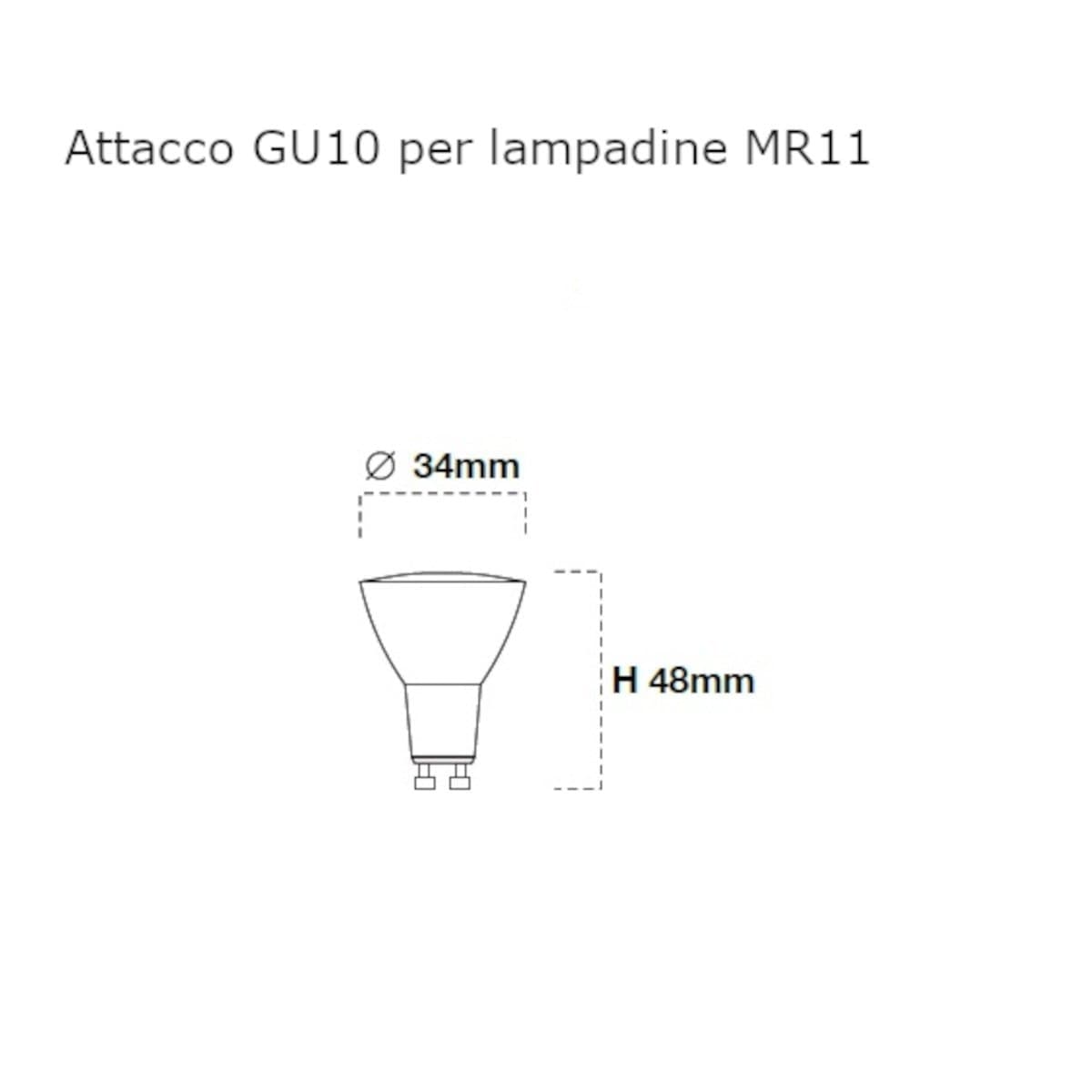 Faretto incasso Lampadari Bartalini INIC FP16 GU10 MR11 LED gesso verniciabile - 4