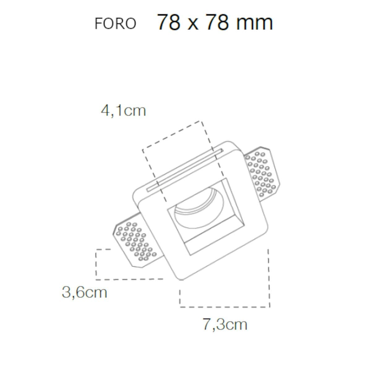 Faretto incasso Lampadari Bartalini ONROVIL GU10 MR11 LED gesso verniciabile - 2