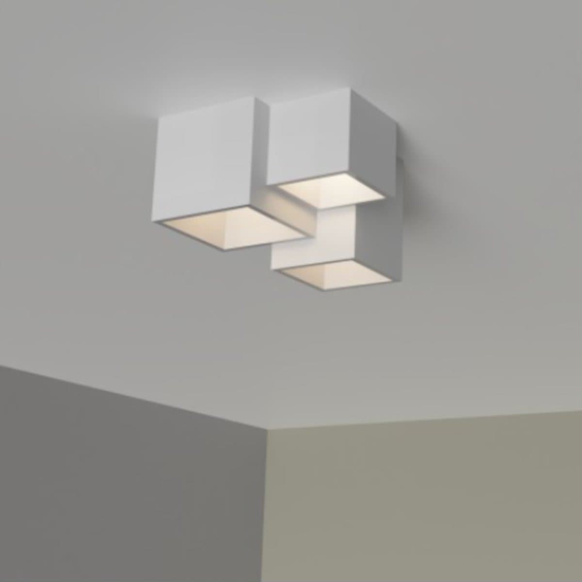 Plafoniera gesso Lampadari Bartalini PALP 3000 GU10 LED verniciabile - 2