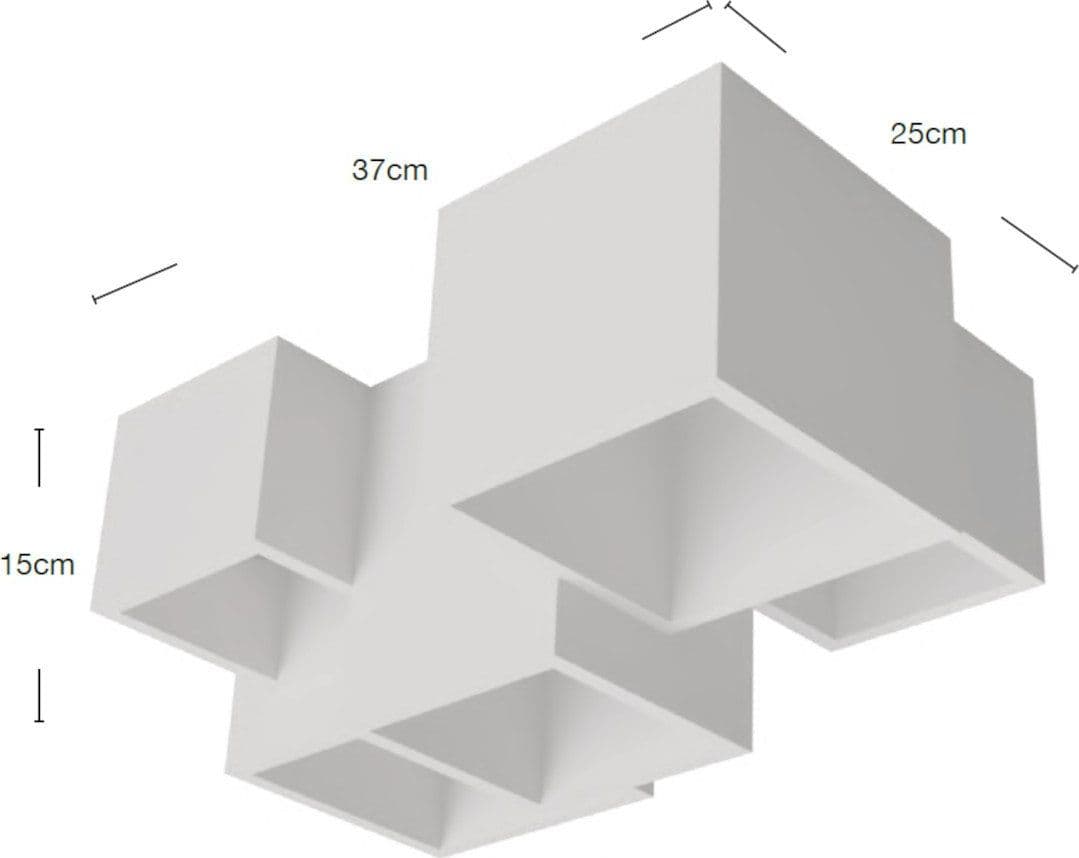 Plafoniera gesso Lampadari Bartalini PALP 5000 GU10 LED verniciabile - 2