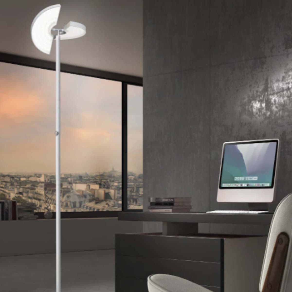 Piantana moderna Promoingross HALF P18 LED metallo orientabile - 6