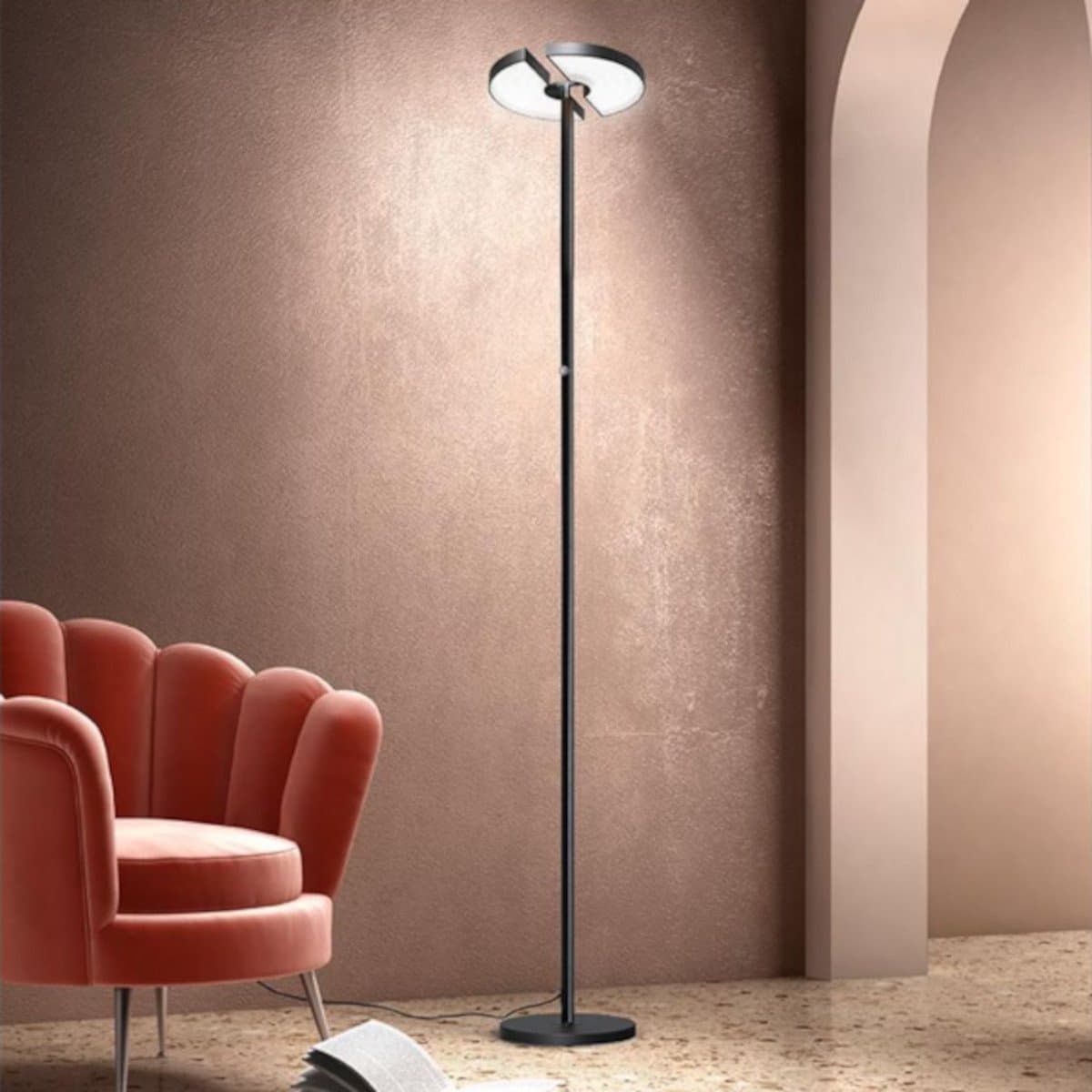 Piantana moderna Promoingross HALF P18 LED metallo orientabile - 8